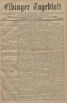 Elbinger Tageblatt, Nr. 3 Sonntag 4 Januar 1885 2. Jahrgang