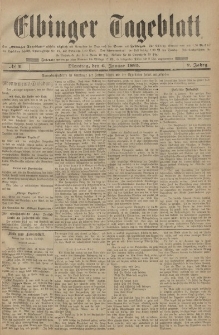Elbinger Tageblatt, Nr. 4 Dienstag 6 Januar 1885 2. Jahrgang