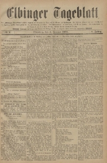 Elbinger Tageblatt, Nr. 4 Dienstag 6 Januar 1885 2. Jahrgang