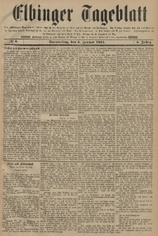 Elbinger Tageblatt, Nr. 5 Mittwoch 7 Januar 1885 2. Jahrgang