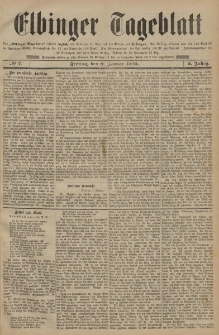 Elbinger Tageblatt, Nr. 7 Freitag 9 Januar 1885 2. Jahrgang