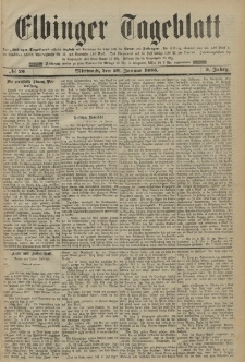 Elbinger Tageblatt, Nr. 23 Mittwoch 28 Januar 1885 2. Jahrgang