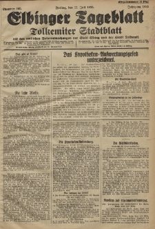 Elbinger Tageblatt, Nr. 165 Freitag 17 Juli 1925
