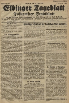 Elbinger Tageblatt, Nr. 168 Dienstag 21 Juli 1925