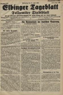 Elbinger Tageblatt, Nr. 169 Mittwoch 22 Juli 1925