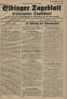 Elbinger Tageblatt, Nr. 170 Donnerstag 23 Juli 1925