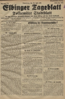 Elbinger Tageblatt, Nr. 176 Donnerstag 30 Juli 1925