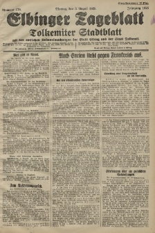 Elbinger Tageblatt, Nr. 179 Montag 3 August 1925