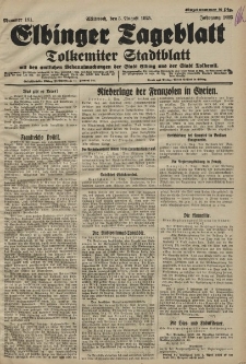 Elbinger Tageblatt, Nr. 181 Mittwoch 5 August 1925