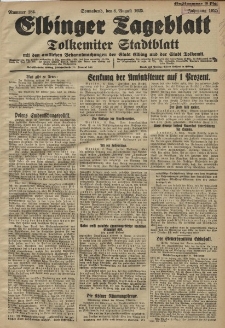 Elbinger Tageblatt, Nr. 184 Sonnabend 8 August 1925