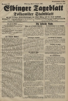 Elbinger Tageblatt, Nr. 192 Dienstag 18 August 1925