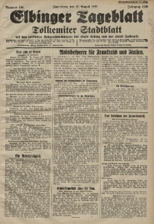 Elbinger Tageblatt, Nr. 196 Sonnabend 22 August 1925