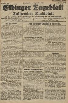 Elbinger Tageblatt, Nr. 207 Freitag 4 September 1925