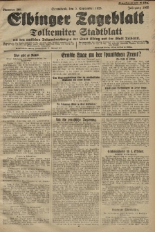Elbinger Tageblatt, Nr. 208 Sonnabend 5 September 1925