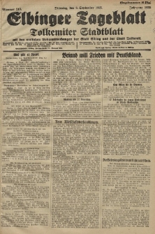 Elbinger Tageblatt, Nr. 210 Dienstag 8 September 1925