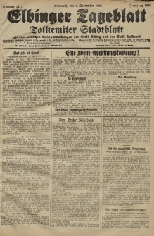 Elbinger Tageblatt, Nr. 211 Mittwoch 9 September 1925