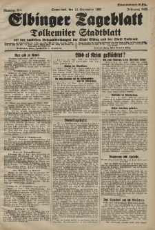 Elbinger Tageblatt, Nr. 214 Sonnabend 12 September 1925
