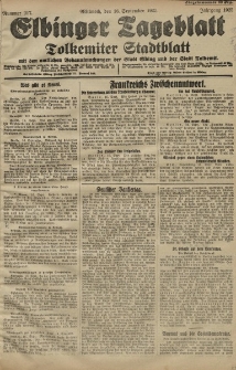Elbinger Tageblatt, Nr. 217 Mittwoch 16 September 1925