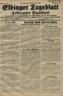 Elbinger Tageblatt, Nr. 223 Mittwoch 23 September 1925