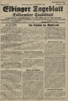 Elbinger Tageblatt, Nr. 224 Donnerstag 24 September 1925