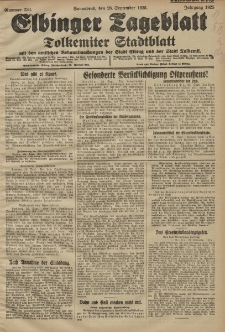 Elbinger Tageblatt, Nr. 226 Sonnabend 26 September 1925
