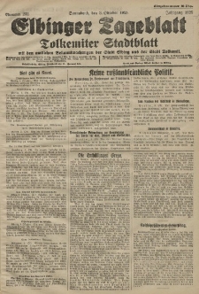 Elbinger Tageblatt, Nr. 232 Sonnabend 3 Oktober 1925