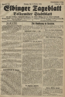 Elbinger Tageblatt, Nr. 233 Montag 5 Oktober 1925