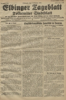 Elbinger Tageblatt, Nr. 235 Mittwoch 7 Oktober 1925