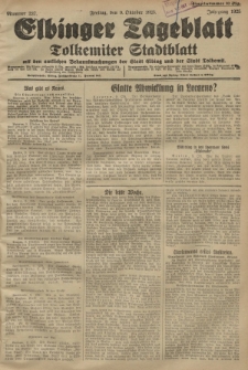 Elbinger Tageblatt, Nr. 237 Freitag 9 Oktober 1925