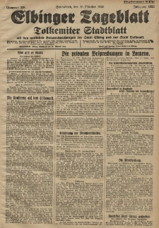 Elbinger Tageblatt, Nr. 238 Sonnabend 10 Oktober 1925