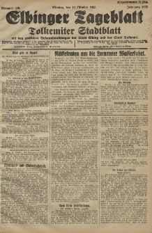 Elbinger Tageblatt, Nr. 239 Montag 12 Oktober 1925