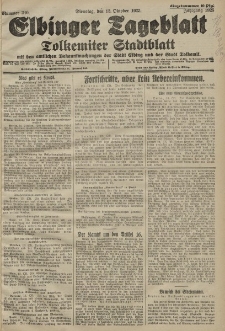 Elbinger Tageblatt, Nr. 240 Dienstag 13 Oktober 1925