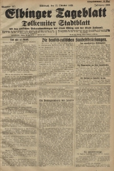 Elbinger Tageblatt, Nr. 247 Mittwoch 21 Oktober 1925