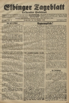 Elbinger Tageblatt, Nr. 250 Sonnabend 24 Oktober 1925