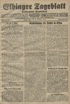 Elbinger Tageblatt, Nr. 254 Donnerstag 29 Oktober 1925