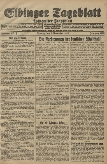 Elbinger Tageblatt, Nr. 257 Montag 2 November 1925