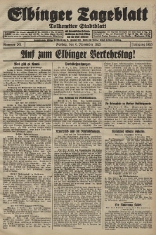 Elbinger Tageblatt, Nr. 261 Freitag 6 November 1925