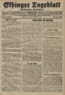 Elbinger Tageblatt, Nr. 267 Freitag 13 November 1925