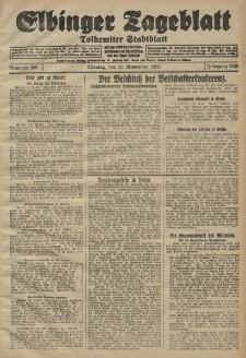 Elbinger Tageblatt, Nr. 269 Montag 16 November 1925