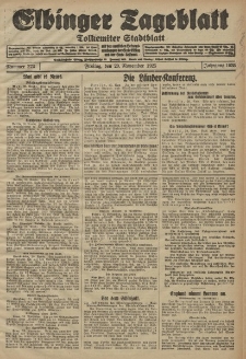 Elbinger Tageblatt, Nr. 272 Freitag 20 November 1925