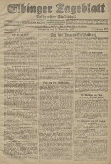 Elbinger Tageblatt, Nr. 273 Sonnabend 21 November 1925