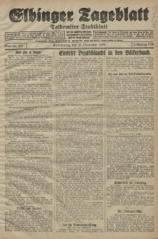 Elbinger Tageblatt, Nr. 277 Donnerstag 26 November 1925