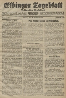 Elbinger Tageblatt, Nr. 280 Montag 30 November 1925