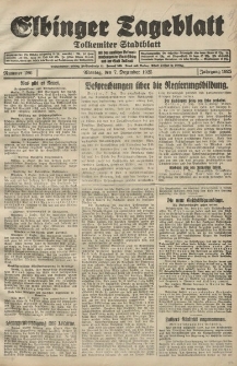 Elbinger Tageblatt, Nr. 286 Montag 7 Dezember 1925