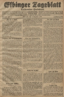 Elbinger Tageblatt, Nr. 288 Mittwoch 9 Dezember 1925