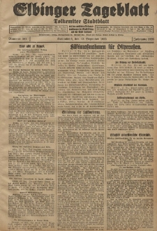 Elbinger Tageblatt, Nr. 291 Sonnabend 12 Dezember 1925
