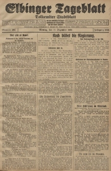 Elbinger Tageblatt, Nr. 292 Montag 14 Dezember 1925