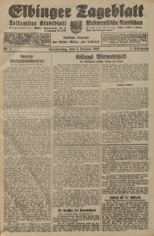 Elbinger Tageblatt, Nr. 4 Donnerstag 5 Januar 1928, 5. Jahrgang