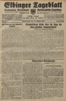 Elbinger Tageblatt, Nr. 10 Donnerstag 12 Januar 1928, 5. Jahrgang