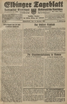 Elbinger Tageblatt, Nr. 12 Sonnabend 14 Januar 1928, 5. Jahrgang